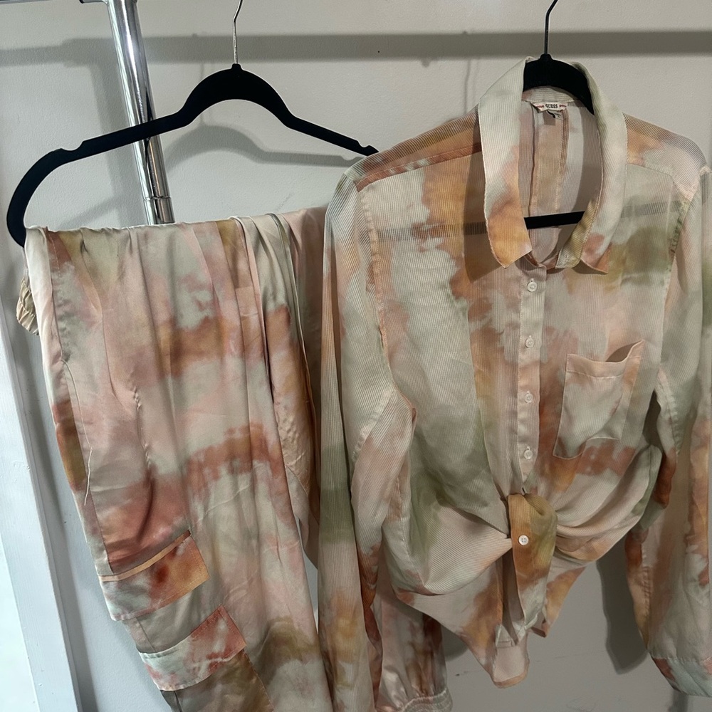 Guess Pastel Tie-Dye two piece set